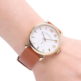 Marc Jacobs Baker White Dial Brown Leather Strap Watch for Womern - MBM1316 Authentic Buy Shop Now