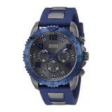 Guess Velocity Blue Dial Blue Rubber Strap Watch for Men - W0599G2 Authentic Buy Shop Now