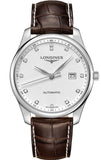Longines Master Collection Automatic 40mm White Dial Brown Leather Strap Watch for Men - L2.793.4.77.3 Authentic Buy Shop Now
