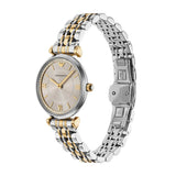 Emporio Armani Gianni T-Bar Beige Dial Two Tone Steel Strap Watch for Women - AR11702 Authentic Buy Shop Now