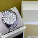 Michael Kors Lexington Silver Dial Silver Steel Strap Watch for Men - MK8405 Authentic Buy Shop Now