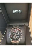 Hugo Boss Rafale Chronograph Black Dial Silver Steel Strap Watch for Men - 1513509 Authentic Buy Shop Now