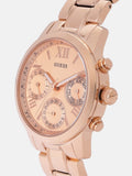Guess Mini Sunrise Chronograph Quartz Rose Gold Dial Rose Gold Steel Strap Watch For Women - W0448L3 Authentic Buy Shop Now