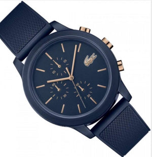 Lacoste 12.12 Blue Dial Blue Silicon Strap Watch for Men - 2011013 Authentic Buy Shop Now