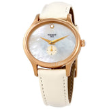 Tissot T Lady Bella Ora Mother of Pearl Dial Cream Leather Strap Watch for Women - T103.310.36.111.00 Authentic Buy Shop Now