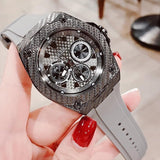 Guess Legacy Grey Dial Grey Silicone Strap Watch For Men - W1048G1 Authentic Buy Shop Now