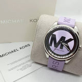 Michael Kors Janelle Three Hand Purple Dial Purple Rubber Strap Watch For Women - MK7143 Authentic Buy Shop Now
