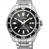 Citizen Promaster Diver Chronograph Black Dial Silver Steel Strap Watch For Men - BN0190-82E Authentic Buy Shop Now