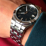Maurice Lacroix Aikon Venturer Black Dial Silver Steel Strap Watch for Men - AI1008-SS002-331-1 Authentic Buy Shop Now