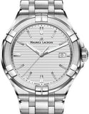 Maurice Lacroix Aikon Date White Dial Silver Steel Strap Watch for Men - AI1008-SS002-131-1 Authentic Buy Shop Now