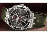 Maurice Lacroix Aikon Chronograph Black Dial Green Leather Strap Watch for Men - AI1018-PVB21-330-1 Authentic Buy Shop Now
