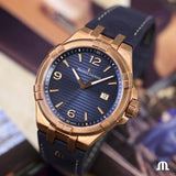 Maurice Lacroix Aikon Limited Edition Blue Dial Blue Leather Strap Watch For Men - AI6008-BRZ01-420-1 Authentic Buy Shop Now