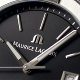 Maurice Lacroix Aikon Date Quartz Black Dial Silver Steel Strap Watch for Men - AI1108-SS002-330-1 Authentic Buy Shop Now