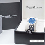 Maurice Lacroix Aikon Automatic Blue Dial Blue Leather Strap Watch For Men - AI6008-ss001-430-1 Authentic Buy Shop Now