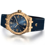 Maurice Lacroix Aikon Limited Edition Blue Dial Blue Leather Strap Watch For Men - AI6008-BRZ01-420-1 Authentic Buy Shop Now