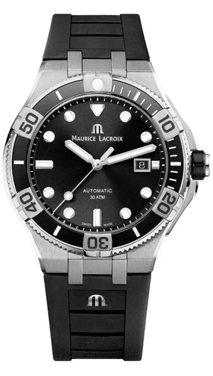 Maurice Lacroix Aikon Venturer Black Dial Black Rubber Strap Watch for Men - AI6058-SS001-330-1 Authentic Buy Shop Now