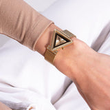 Guess Fame Diamonds Gold Dial Gold Mesh Bracelet Watch for Women - GW0508L2 Authentic Buy Shop Now