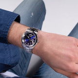 Guess Connoisseur Blue Dial Silver Steel Strap Watch for Men - GW0265G7 Authentic Buy Shop Now