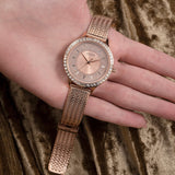 Guess Soiree Diamonds Rose Gold Dial Rose Gold Mesh Bracelet Watch for Women - GW0402L3 Authentic Buy Shop Now