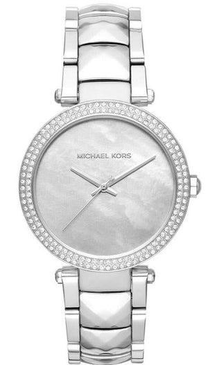 Michael Kors Parker Mother of Pearl Silver Steel Strap Watch for Women - MK6424 Authentic Buy Shop Now