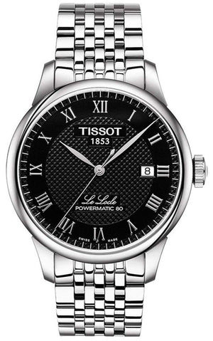 Tissot T Classic Le Locle Powermatic 80 Black Dial Silver Steel Strap Watch For Women - T41.1.483.53 Authentic Buy Shop Now