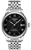 Tissot T Classic Le Locle Powermatic 80 Black Dial Silver Steel Strap Watch For Women - T41.1.483.53 Authentic Buy Shop Now