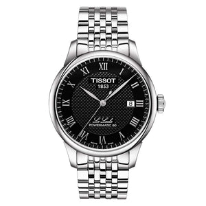 Tissot Le Locle Automatic Black Dial Silver Steel Strap Watch For Men - T41.1.483.53 Authentic Buy Shop Now
