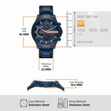 Armani Exchange Hampton Chronograph Blue Dial Blue Steel Strap Watch For Men - AX2430 Authentic Buy Shop Now