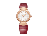 Bvlgari Divas Dream Diamonds Mother of Pearl Dial Red Leather Strap Watch for Women - DREAM102840 Authentic Buy Shop Now