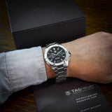 Tag Heuer Aquaracer Quartz Black Dial Silver Steel Strap Watch for Men - WAY111Z.BA0928 Authentic Buy Shop Now