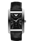 Emporio Armani Black Dial Black Leather Strap Watch For Men - AR0143 Authentic Buy Shop Now