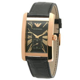 Emporio Armani Classic Black Dial Black Leather Strap Watch For Women - AR0169 Authentic Buy Shop Now