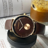 Emporio Armani Classic Brown Dial Brown Leather Strap Watch For Men - AR0383 Authentic Buy Shop Now