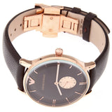 Emporio Armani Classic Brown Dial Brown Leather Strap Watch For Men - AR0383 Authentic Buy Shop Now