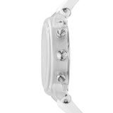 Emporio Armani Classic Chronograph White Dial White Rubber Strap Watch For Men - AR1054 Authentic Buy Shop Now