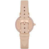 Emporio Armani Gianni T-Bar Quartz Rose Gold Dial Pink Leather Strap Watch For Women - AR11001 Authentic Buy Shop Now