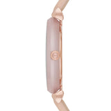 Emporio Armani Gianni T-Bar Quartz Rose Gold Dial Pink Leather Strap Watch For Women - AR11001 Authentic Buy Shop Now