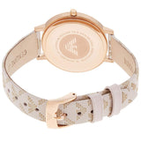 Emporio Armani Classic White Dial Beige Leather Strap Watch For Women - AR11008 Authentic Buy Shop Now