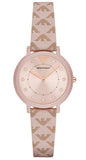 Emporio Armani Kappa Quartz Rose Gold Dial Pink Leather Strap Watch For Women - AR11010 Authentic Buy Shop Now