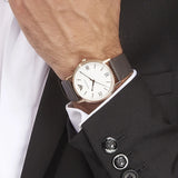 Emporio Armani Dress Quartz White Dial Brown Leather Strap Watch For Men - AR11011 Authentic Buy Shop Now