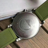 Emporio Armani Chronograph White Dial Green Rubber Strap Watch For Men - AR11022 Authentic Buy Shop Now