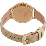 Emporio Armani Kappa Quartz Silver Dial Beige Leather Strap Watch For Women - AR11042 Authentic Buy Shop Now