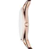 Emporio Armani Aurora Mother of Pearl White Dial Brown Leather Strap Watch For Women - AR11057 Authentic Buy Shop Now
