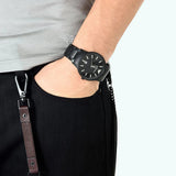 Emporio Armani Renato Quartz Black Dial Black Steel Strap Watch For Men - AR11079 Authentic Buy Shop Now