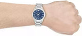 Emporio Armani Valente Quartz Blue Dial Silver Steel Strap Watch For Men - AR11085 Authentic Buy Shop Now