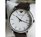 Emporio Armani Herren White Dial Brown Leather Strap Watch For Men - AR11103 Authentic Buy Shop Now