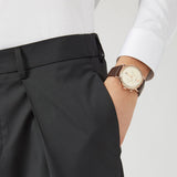 Emporio Armani Aviator Grey Dial Brown Leather Strap Watch For Men - AR11106 Authentic Buy Shop Now