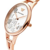 Emporio Armani Aurora Quartz Silver Dial Gold Steel Strap Watch For Women - AR11108 Authentic Buy Shop Now
