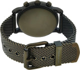 Emporio Armani Luigi Quartz Chronograph Black Dial Green Mesh Bracelet Watch For Men - AR11115 Authentic Buy Shop Now