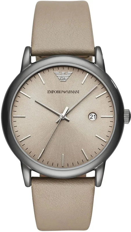 Emporio Armani Luigi Beige Dial Beige Leather Strap Watch for Men - AR11116 Authentic Buy Shop Now